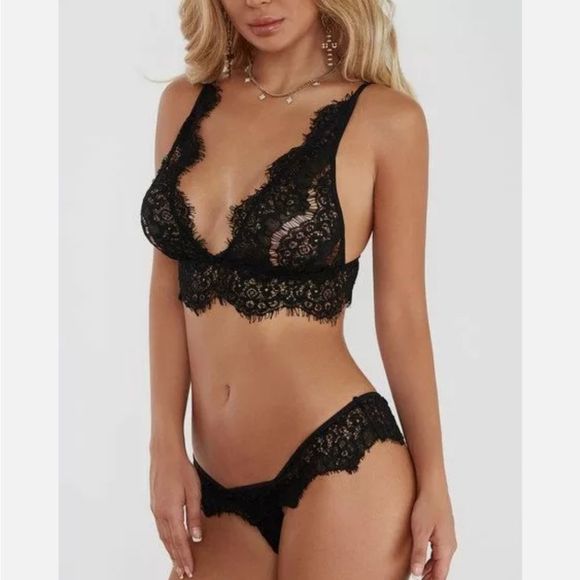 Women Sexy Lingerie Lace Bra Thong Underwear Babydoll Sleepwear Pajamas Sets - Picture 1 of 6